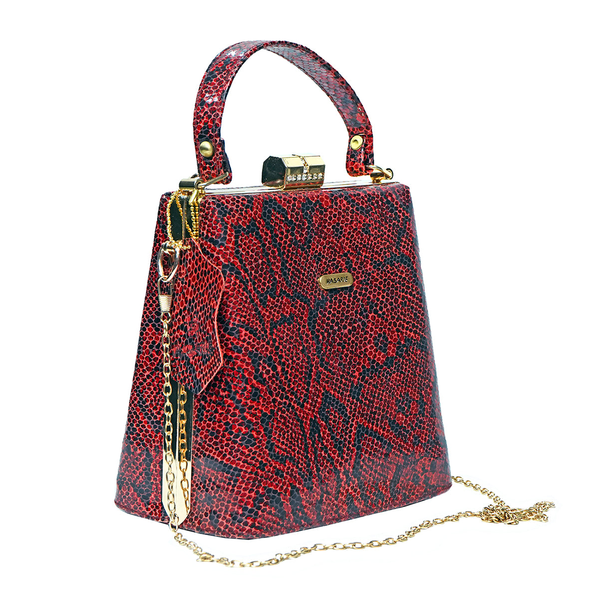 Bay Biss Sling Bag Snake Print 612-RED