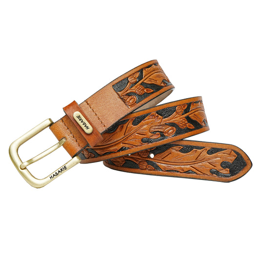 HAND-CARVED Premium Leather Belt 737