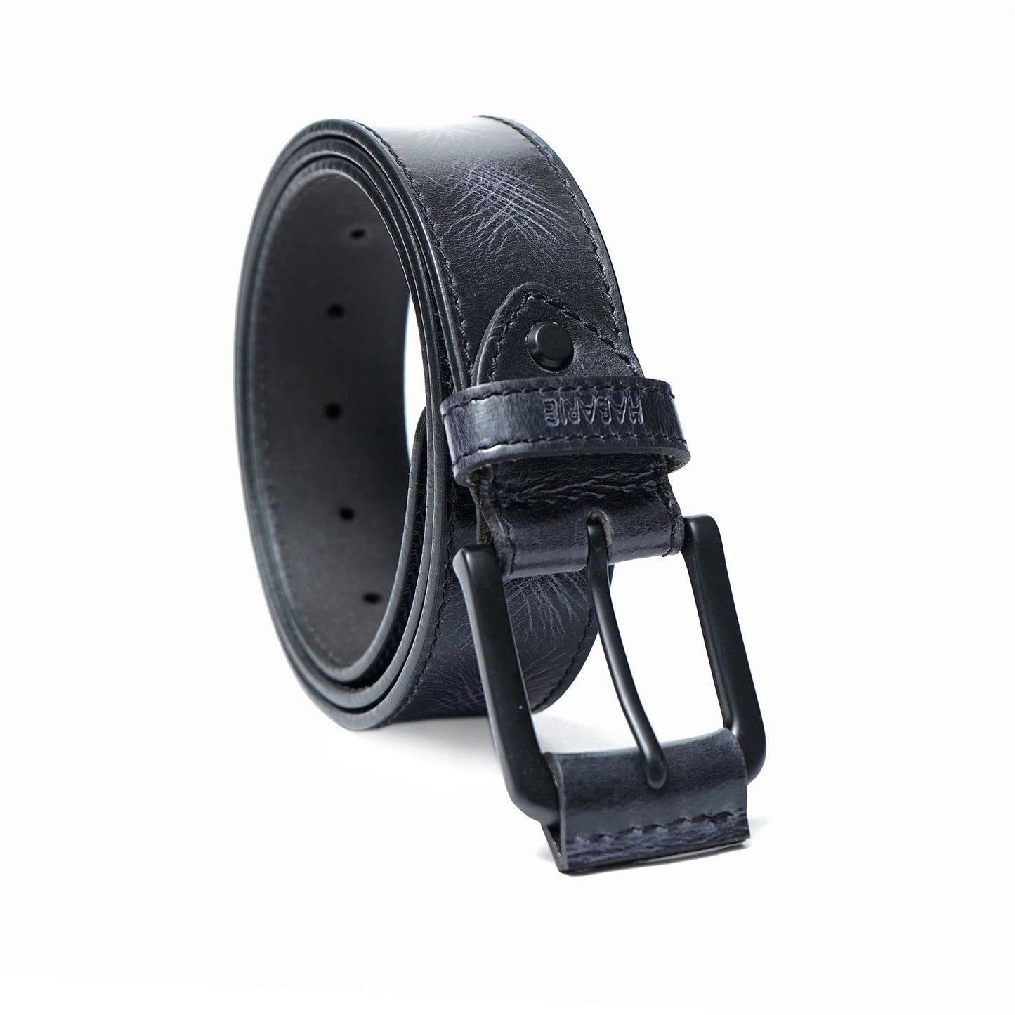 Handmade Classic Textured Belt 743-Blue PC