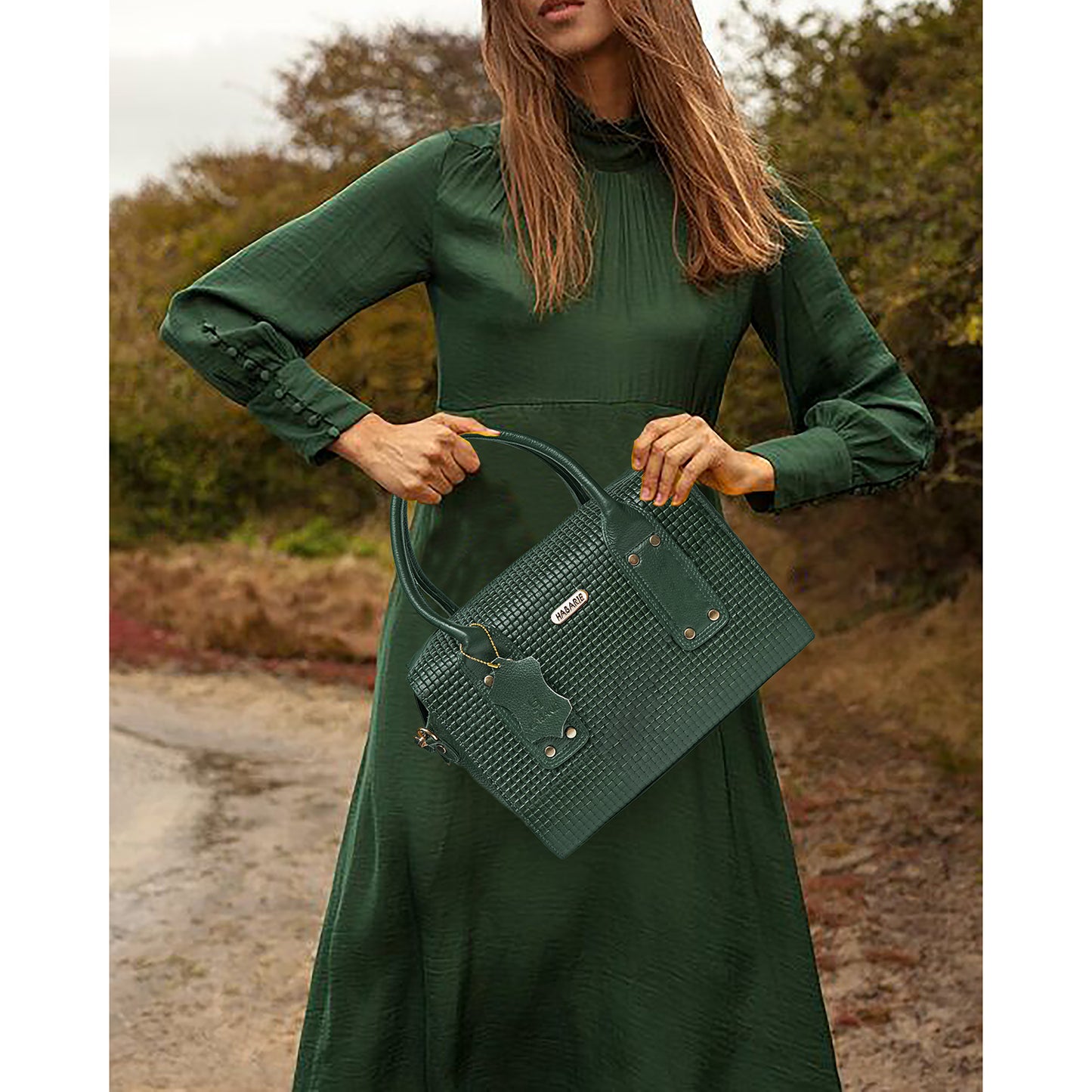 CLASSIC CARRYALL HAND BAG 022-Green