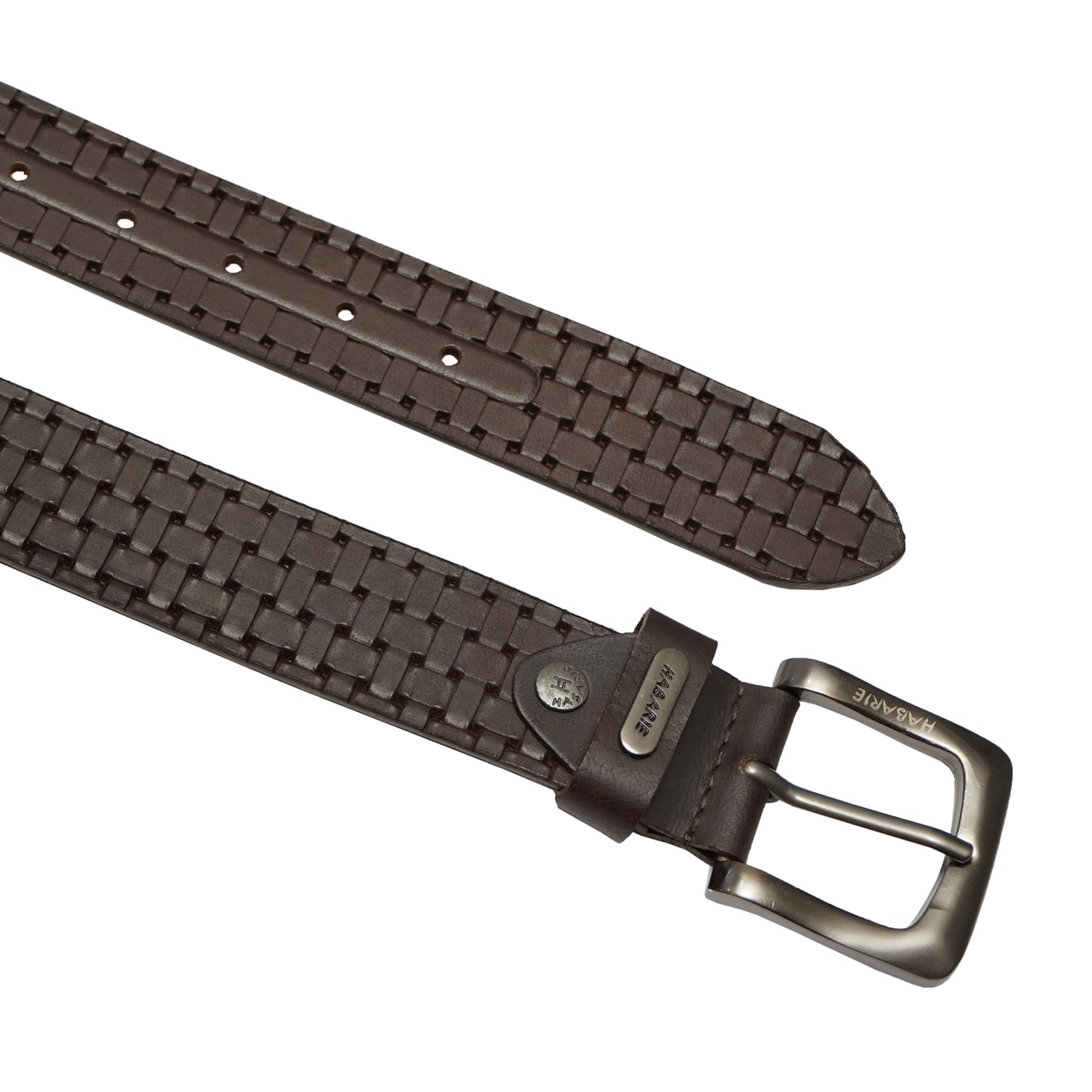 Premium Leather Embossed Classic Belt 708-Brown