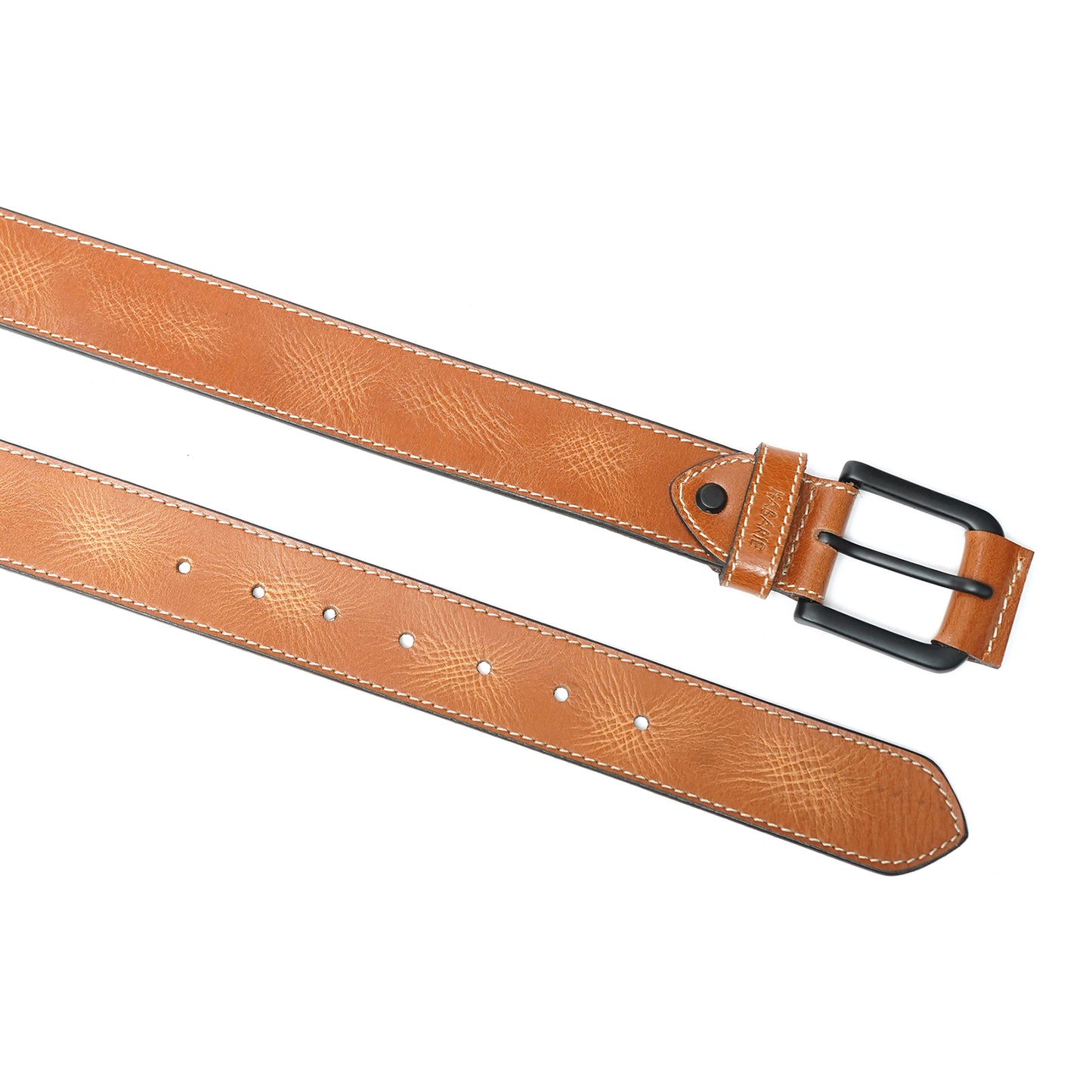 Handmade Classic Textured Belt 743-Tan