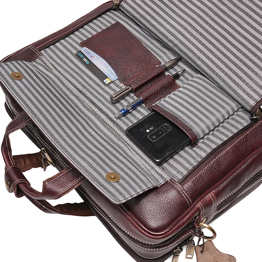 FILLE MAGIQUE OFFICE BRIEFCASE 212-BROWN