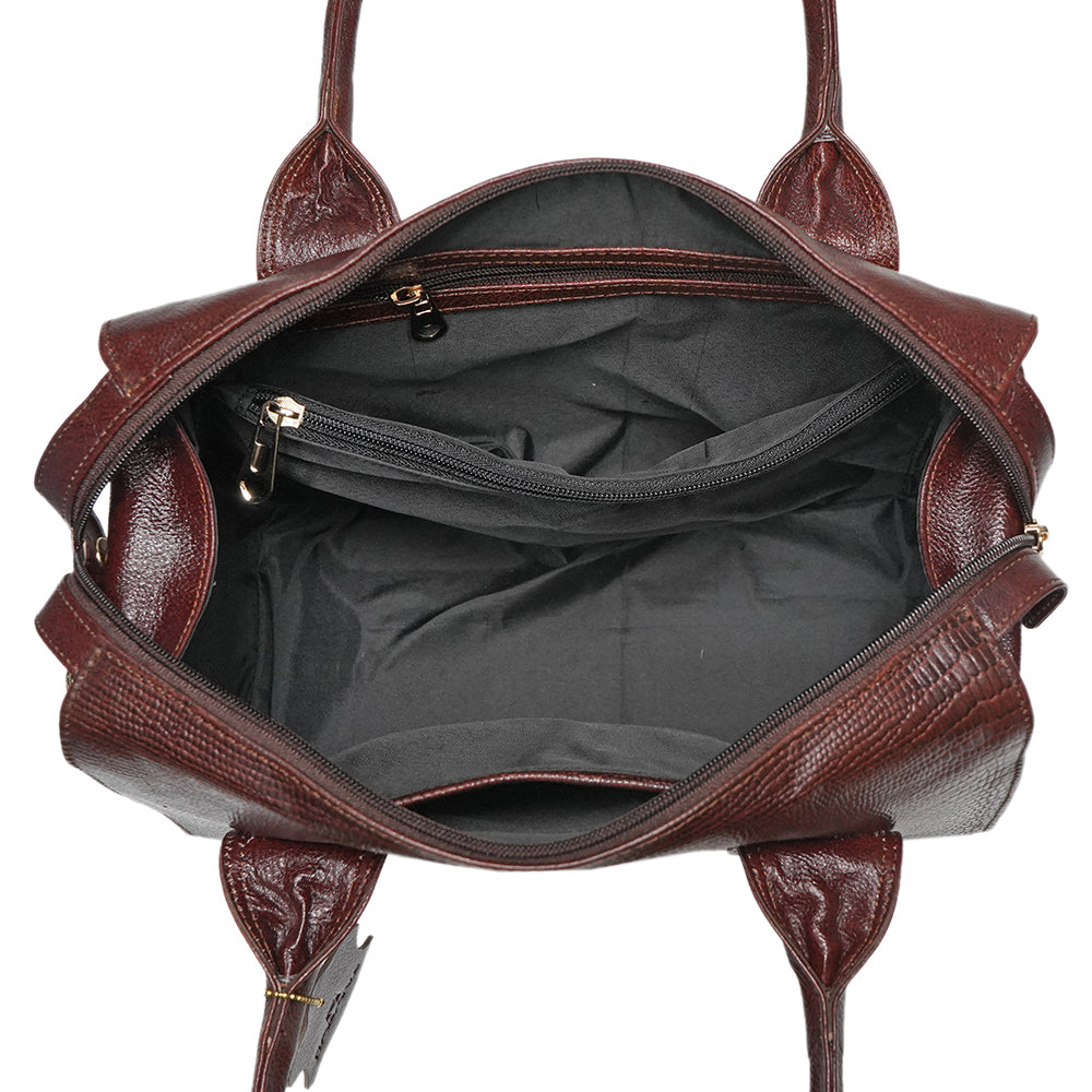 CLASSIC CARRYALL HAND BAG 022-Brown