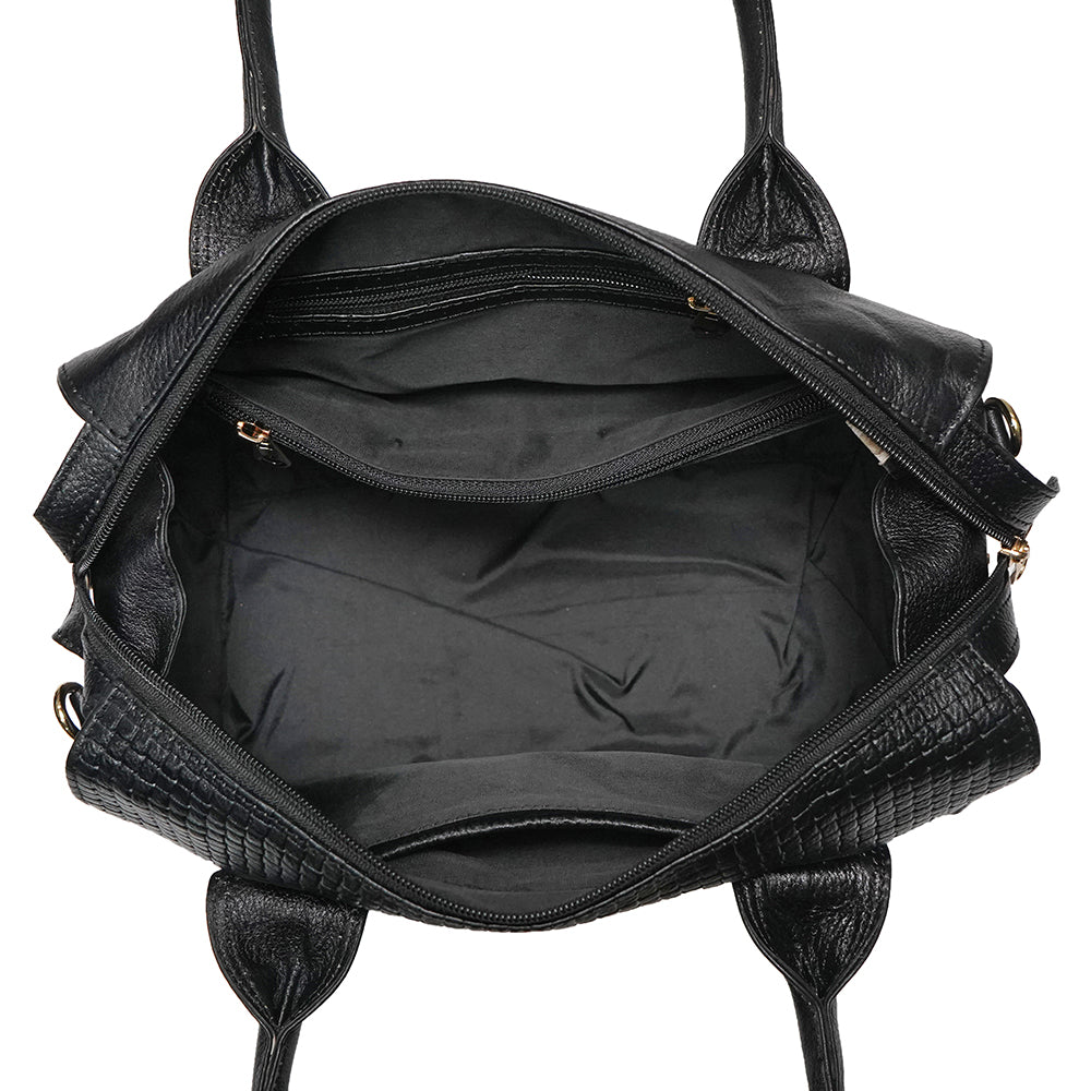 CLASSIC CARRYALL HAND BAG 022-Black