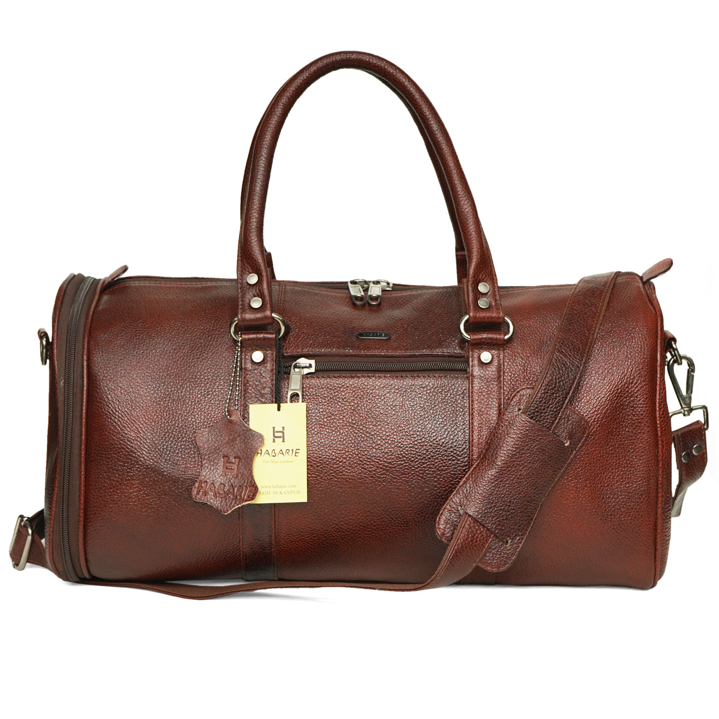 01 GYM BAG- ARC SHAPED 501-BROWN