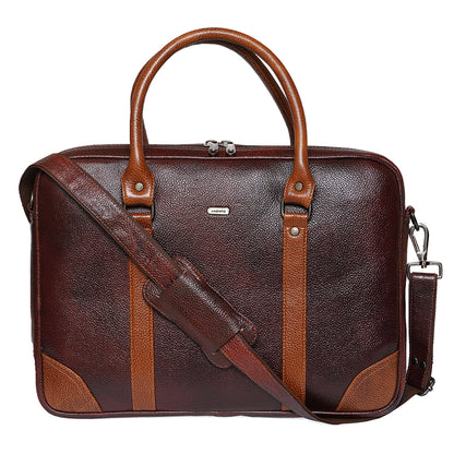 VERONA DUAL-COLOR LAPTOP BAG 208-BROWN