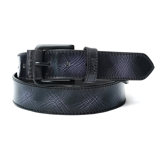 Handmade Classic Textured Belt 743-Blue PC