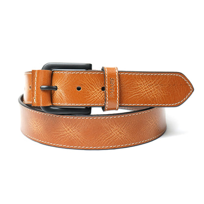 Handmade Classic Textured Belt 743-Tan