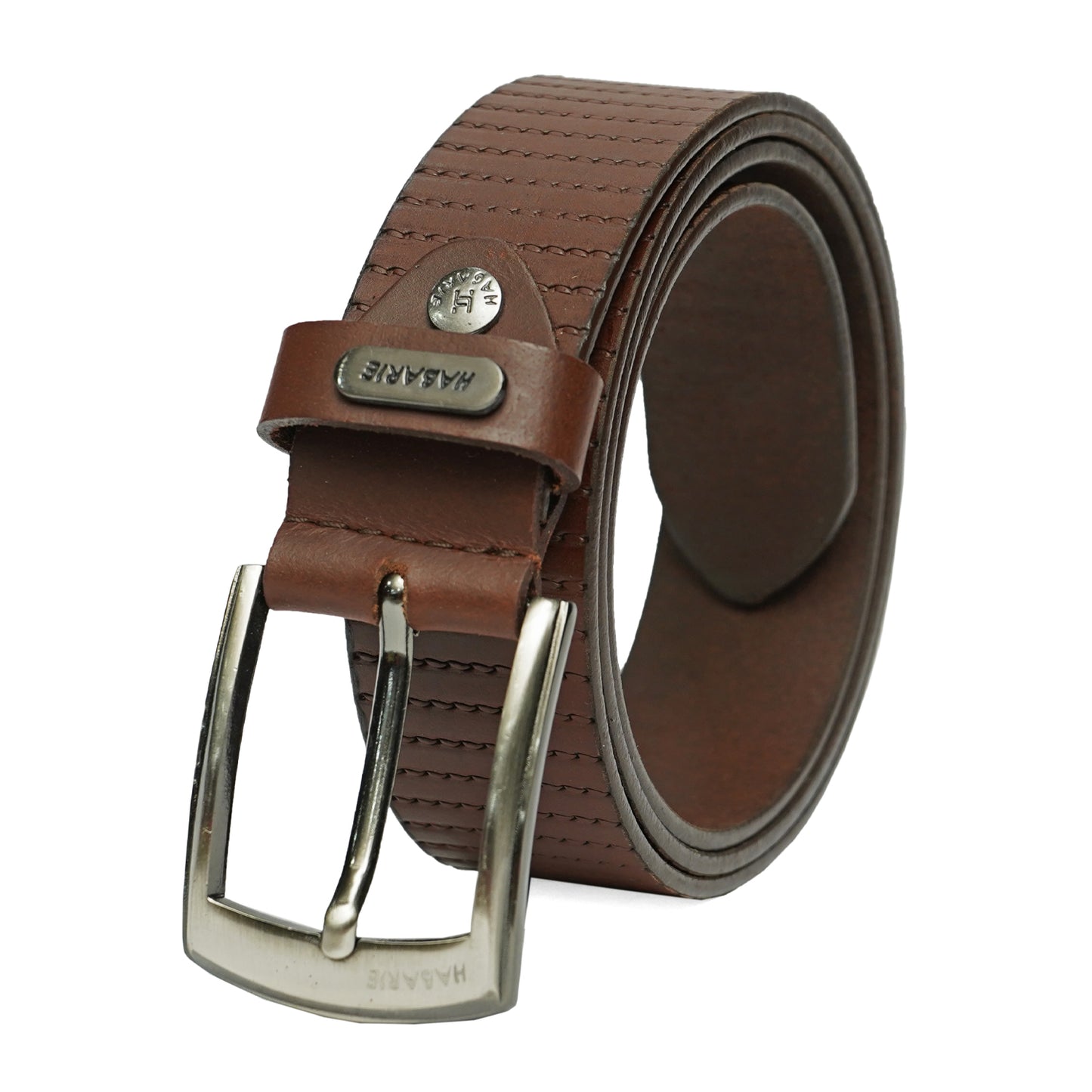 Premium Leather Embossed Classic Belt 706-Tan