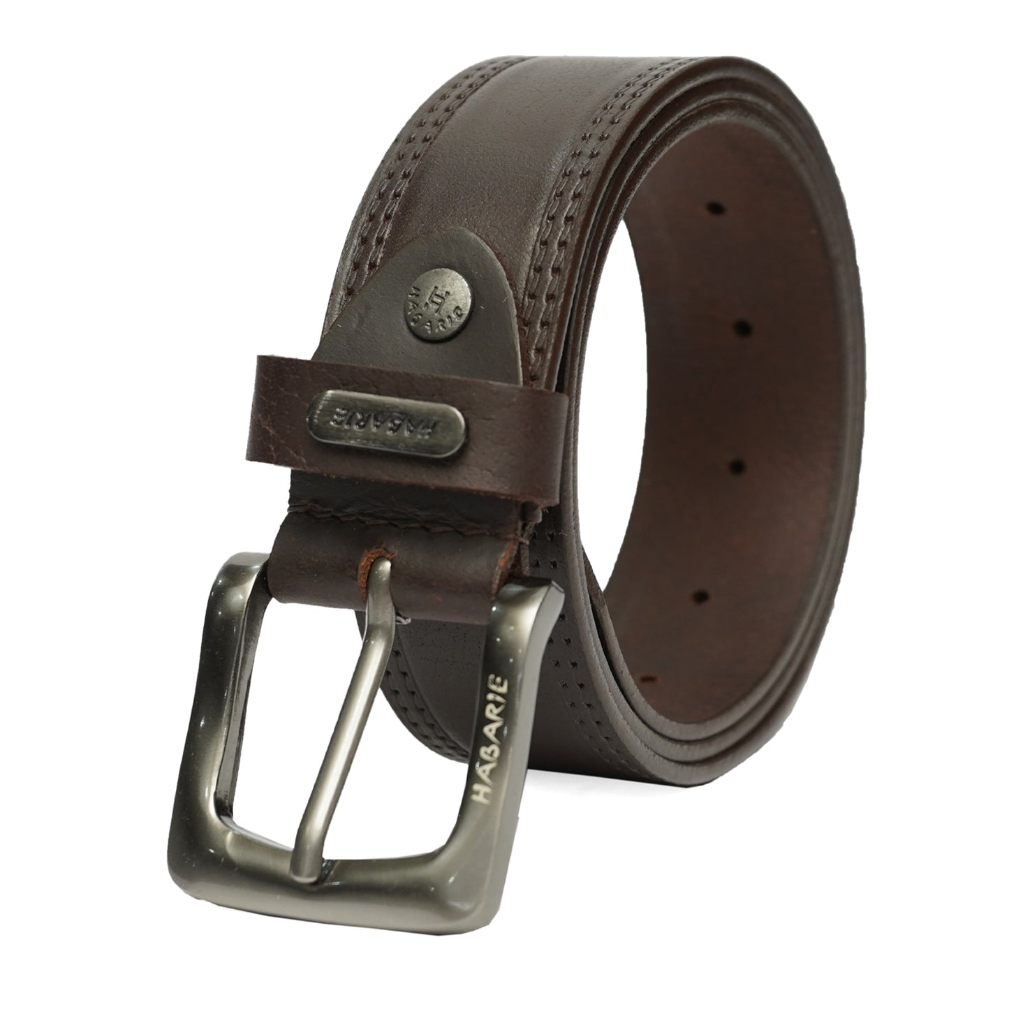 Premium Leather Embossed Classic Belt 707-Brown