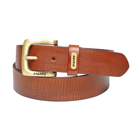 Handmade Belt with stitching 720-Tan