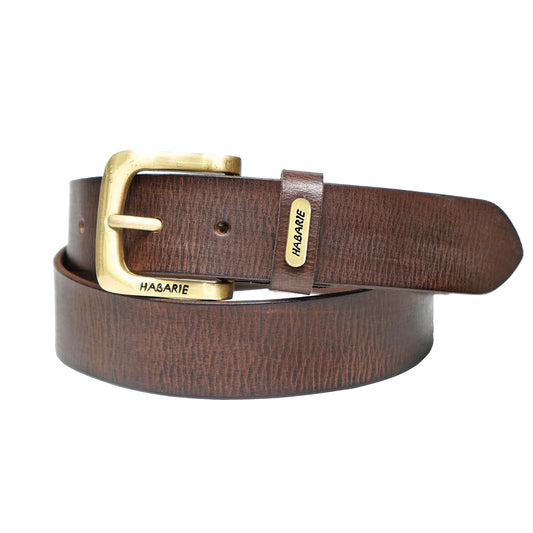 Handmade Belt with stitching 720-Brown