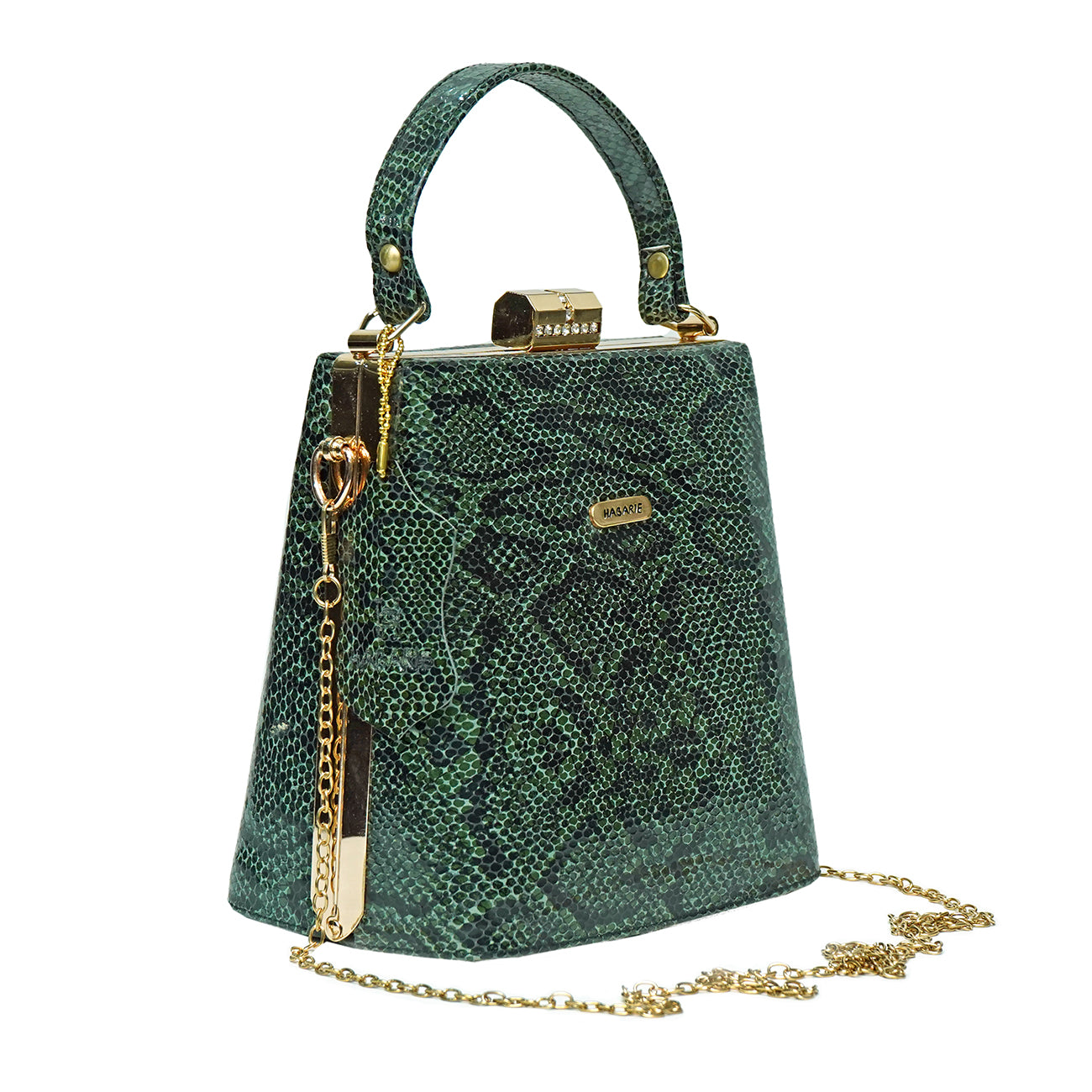 Bay Biss Sling Bag Snake Print 612-GREEN