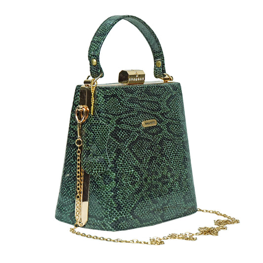 Bay Biss Sling Bag Snake Print 612-GREEN