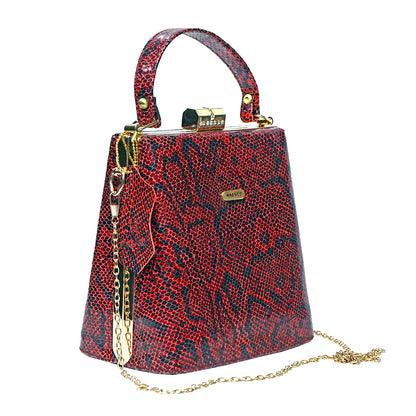 Bay Biss Sling Bag Snake Print 612-RED