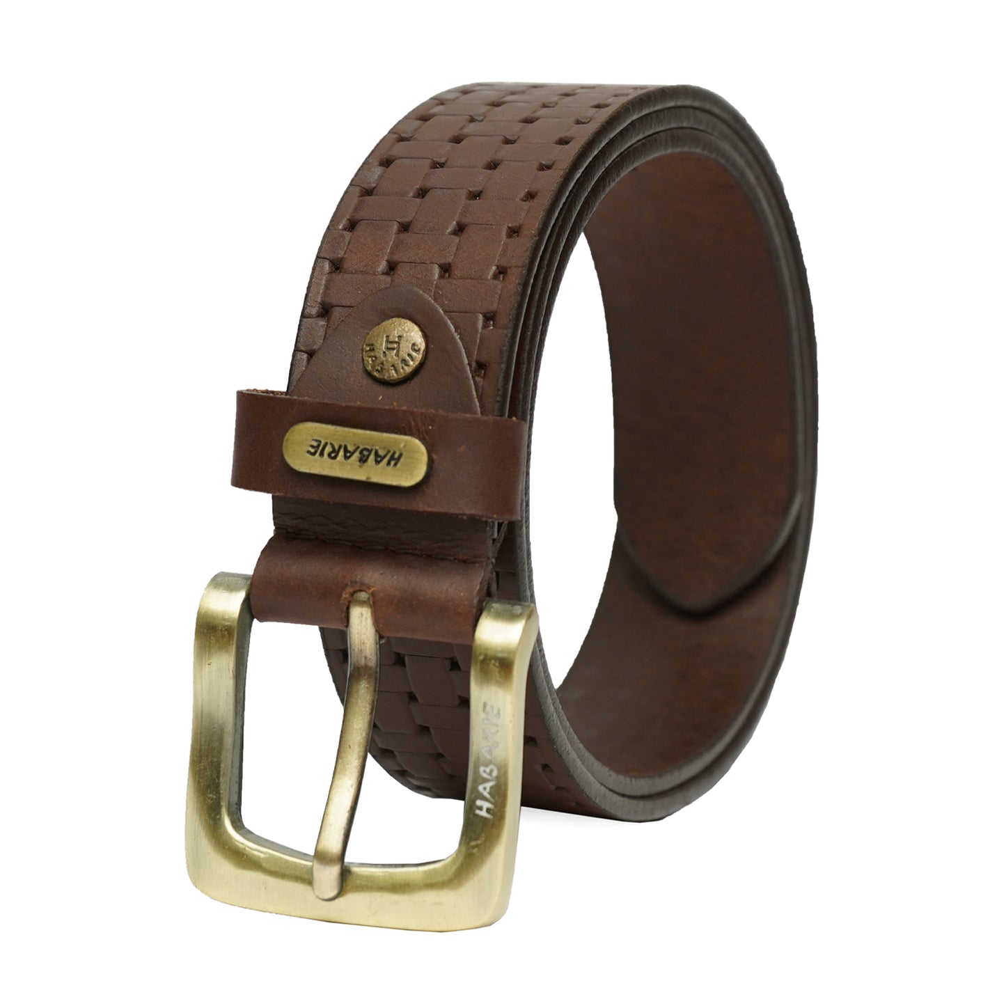 Premium Leather Embossed Classic Belt 708-Tan