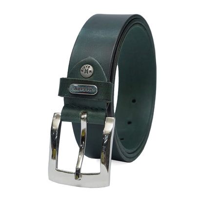 Premium Leather Handmade Classic Belt 703-GREEN