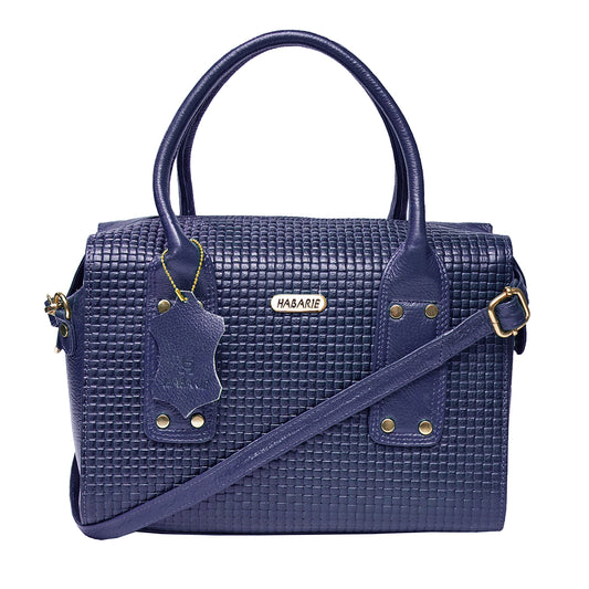 CLASSIC CARRYALL HAND BAG 022-Blue