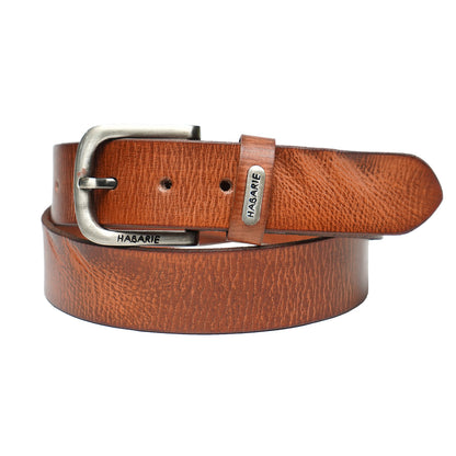 HandmadeTextured Belt 723-Tan