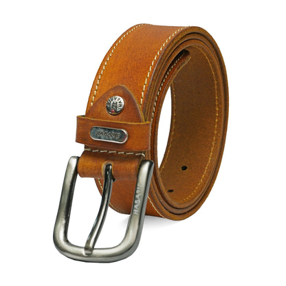 Handmade Belt with stitching 702-YELLOW