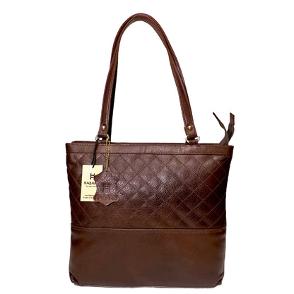 MULTIPURPOSE TOTE WITH FILE POCKET 013 -Brown