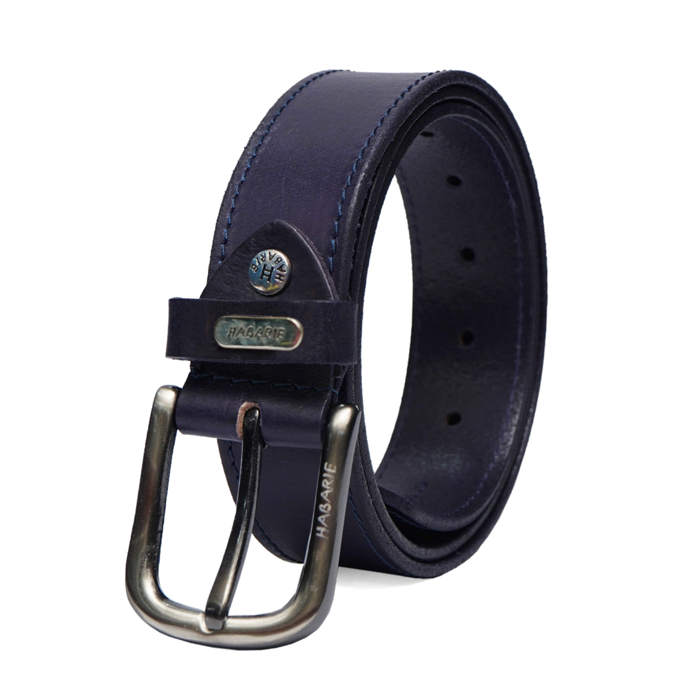 Handmade Belt with stitching 702-BLUE