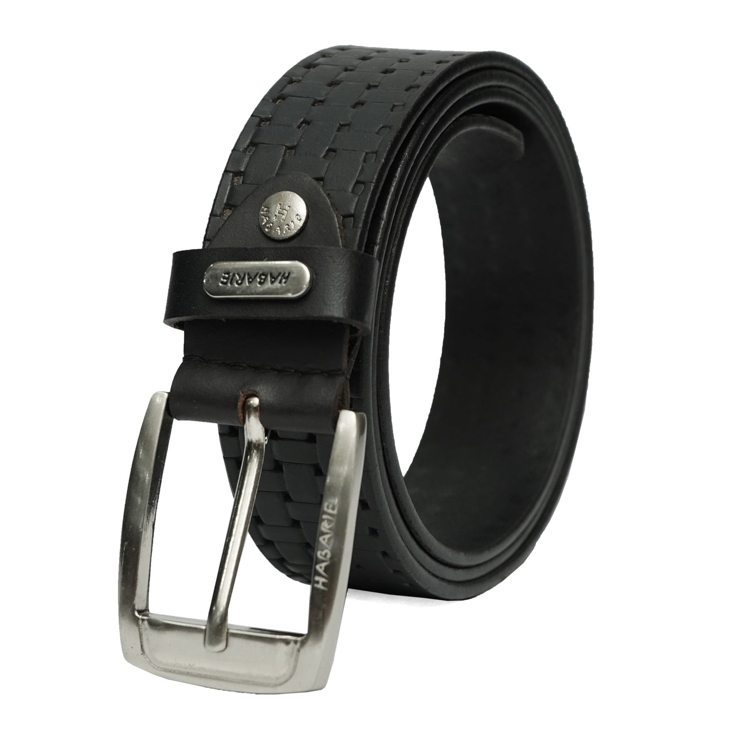 Premium Leather Embossed Classic Belt 708-Black