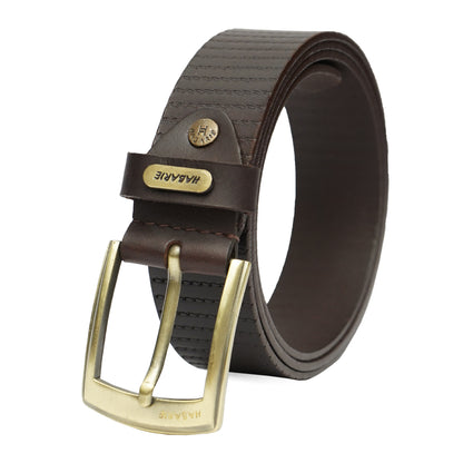 Premium Leather Embossed Classic Belt 706-Brown