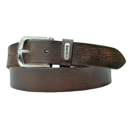 HandmadeTextured Belt 733-Brown