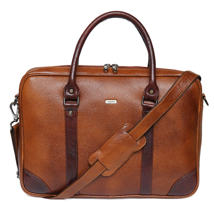 VERONA DUAL-COLOR LAPTOP BAG 208-TAN