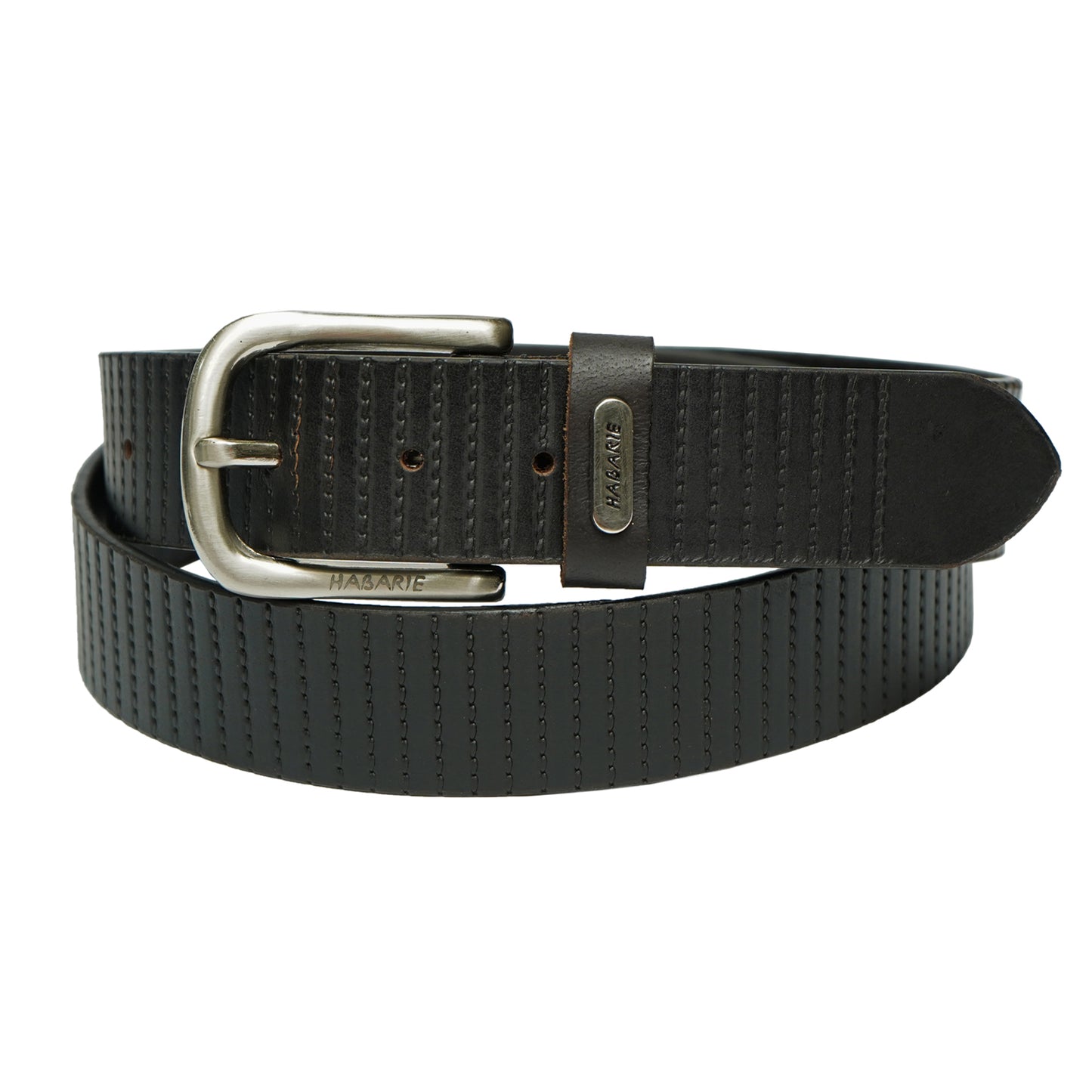 Premium Leather Embossed Classic Belt 706-Black