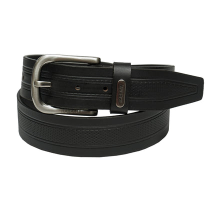 Premium Leather Embossed Classic Belt 709-Black