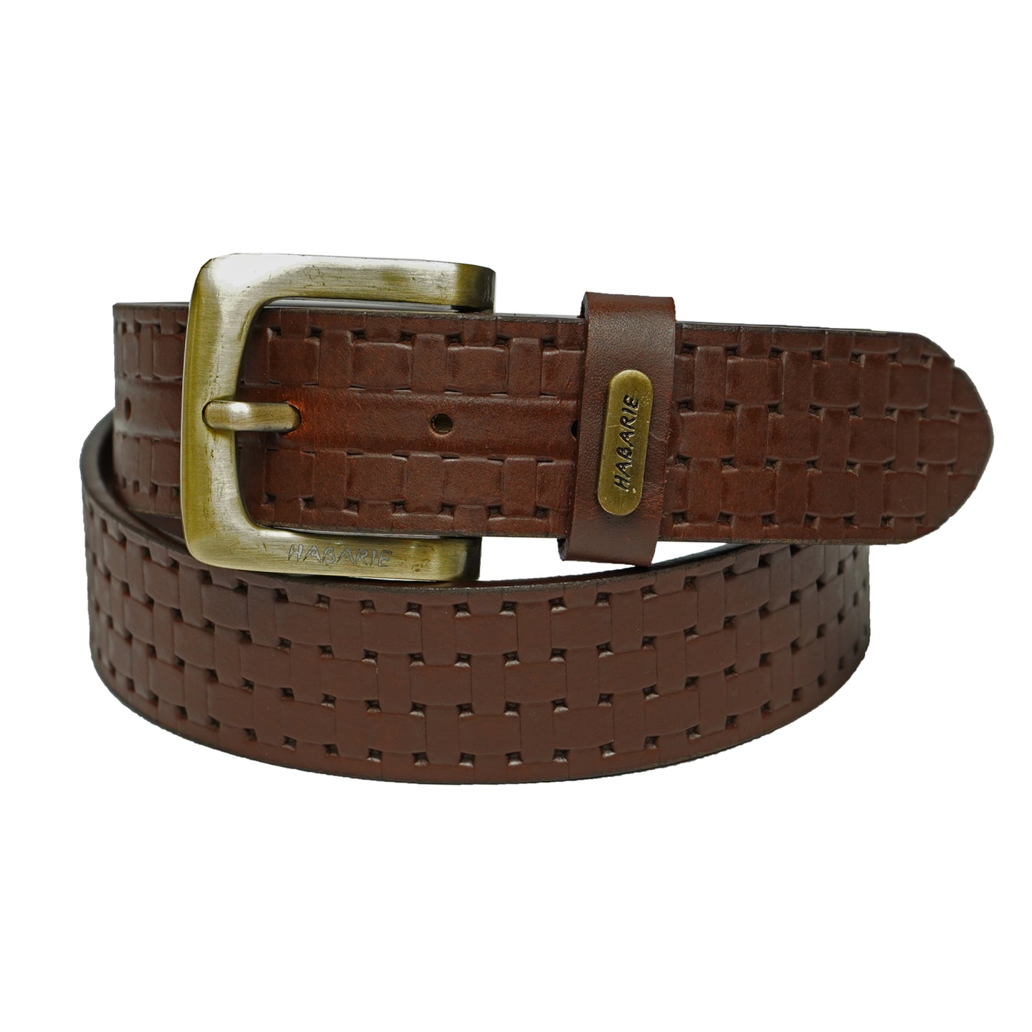 Premium Leather Embossed Classic Belt 708-Tan