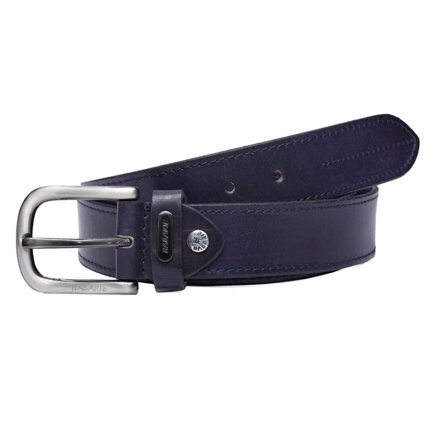 Handmade Belt with stitching 702-BLUE