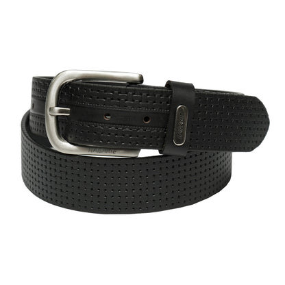 Premium Leather Embossed Classic Belt 710-Black