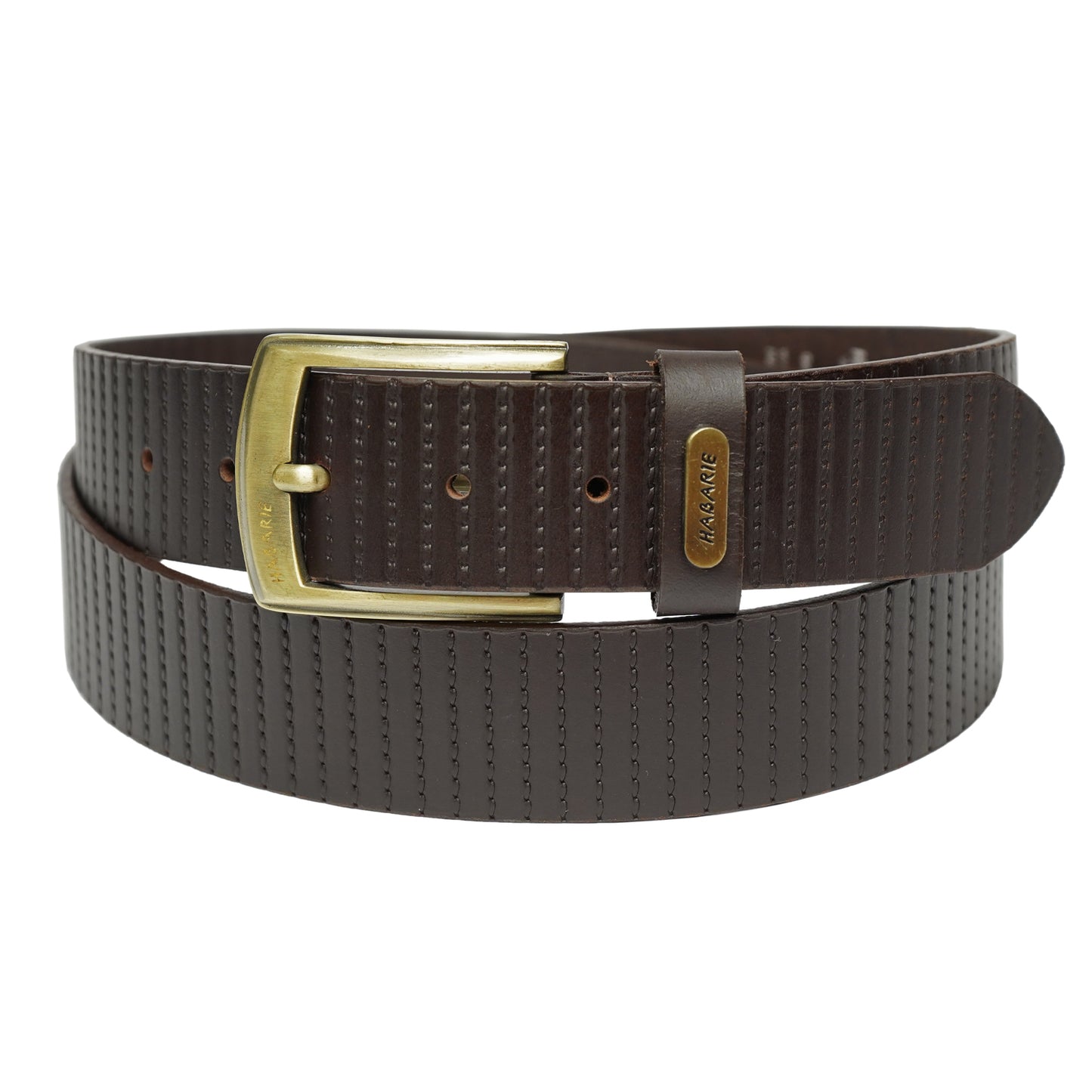 Premium Leather Embossed Classic Belt 706-Brown