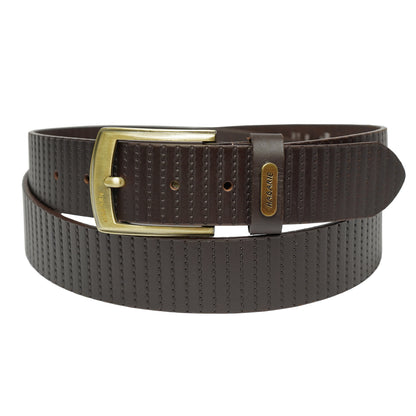 Premium Leather Embossed Classic Belt 706-Brown