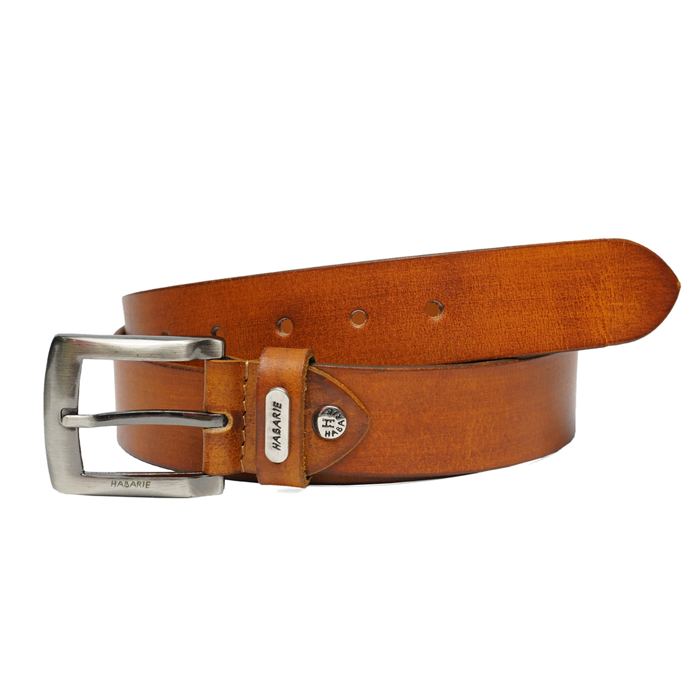 Premium Leather Handmade Classic Belt 703-YELLOW