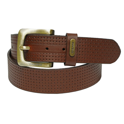 Premium Leather Embossed Classic Belt 710-Tan