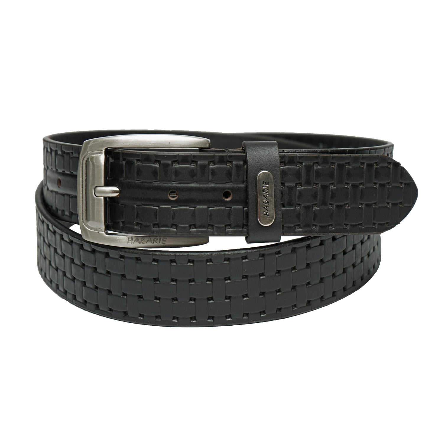 Premium Leather Embossed Classic Belt 708-Black