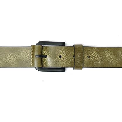 Handmade Classic Textured Belt 742-Green