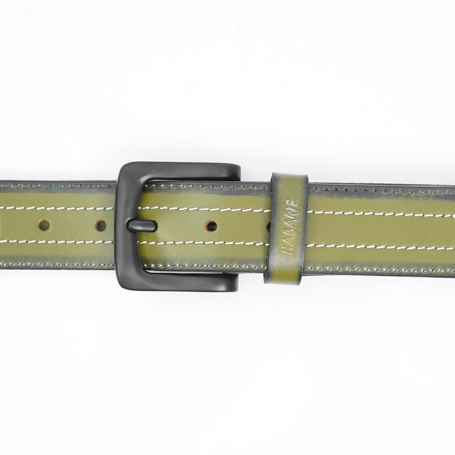 Handmade Classic Textured Belt 744-Green