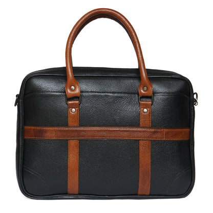 VERONA DUAL-COLOR LAPTOP BAG 208-BLACK