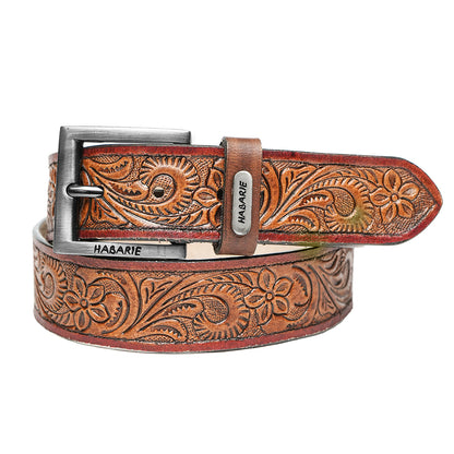 HAND-CARVED Premium Leather Belt 736