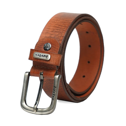 HandmadeTextured Belt 723-Tan