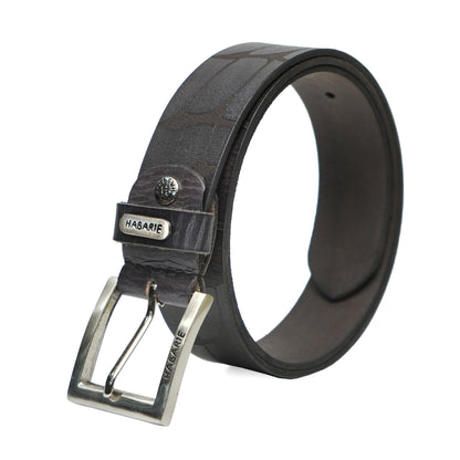 Handmade Laser Print Belt 724-Black