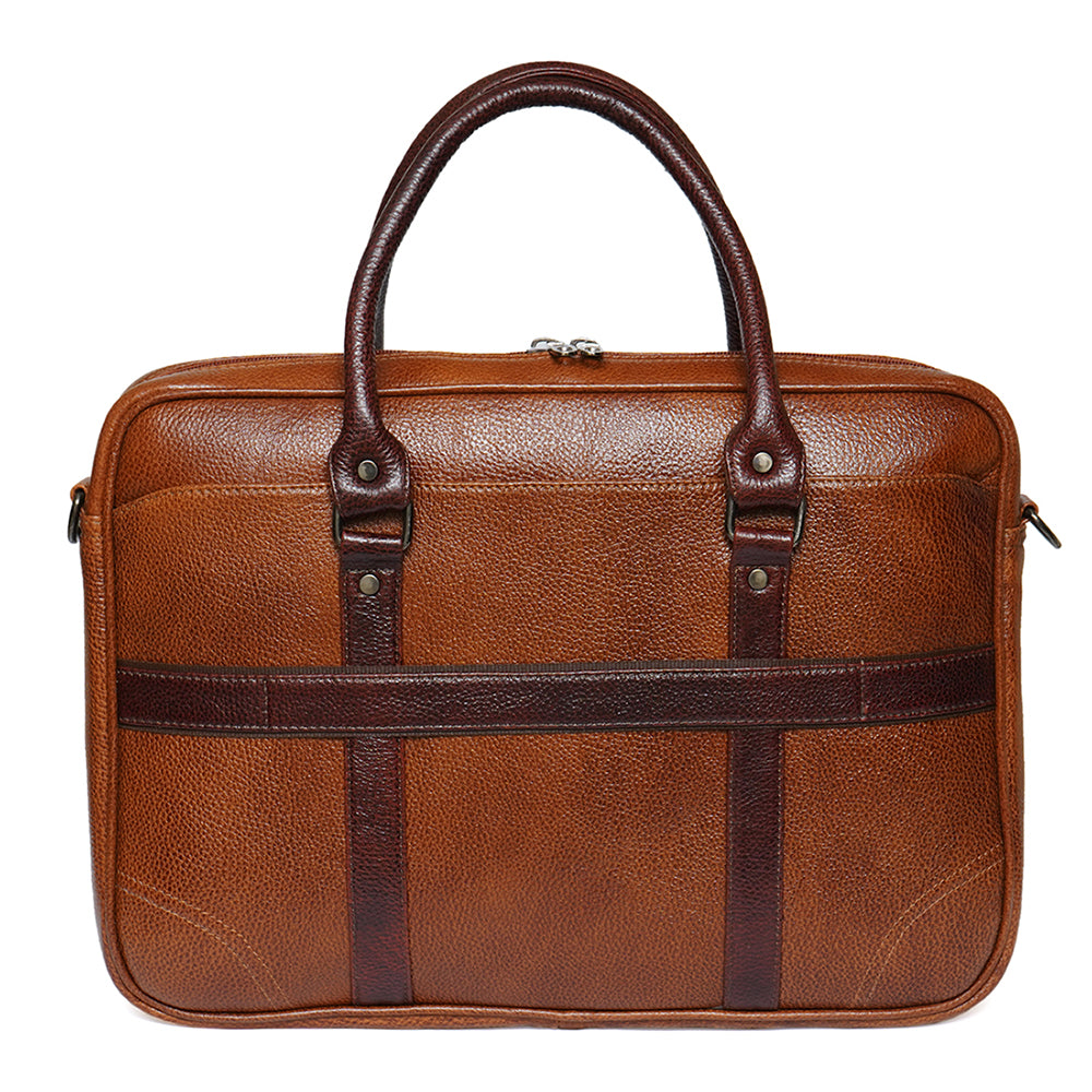 VERONA DUAL-COLOR LAPTOP BAG 208-TAN