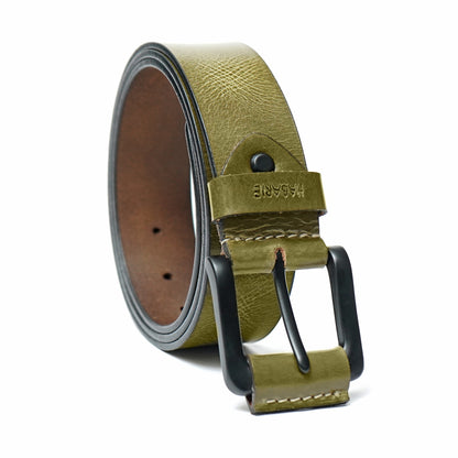 Handmade Classic Textured Belt 742-Green