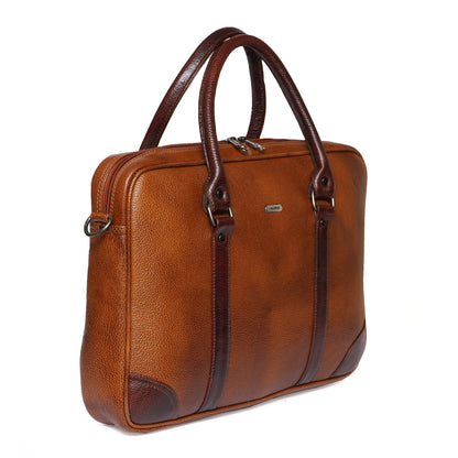 VERONA DUAL-COLOR LAPTOP BAG 208-TAN